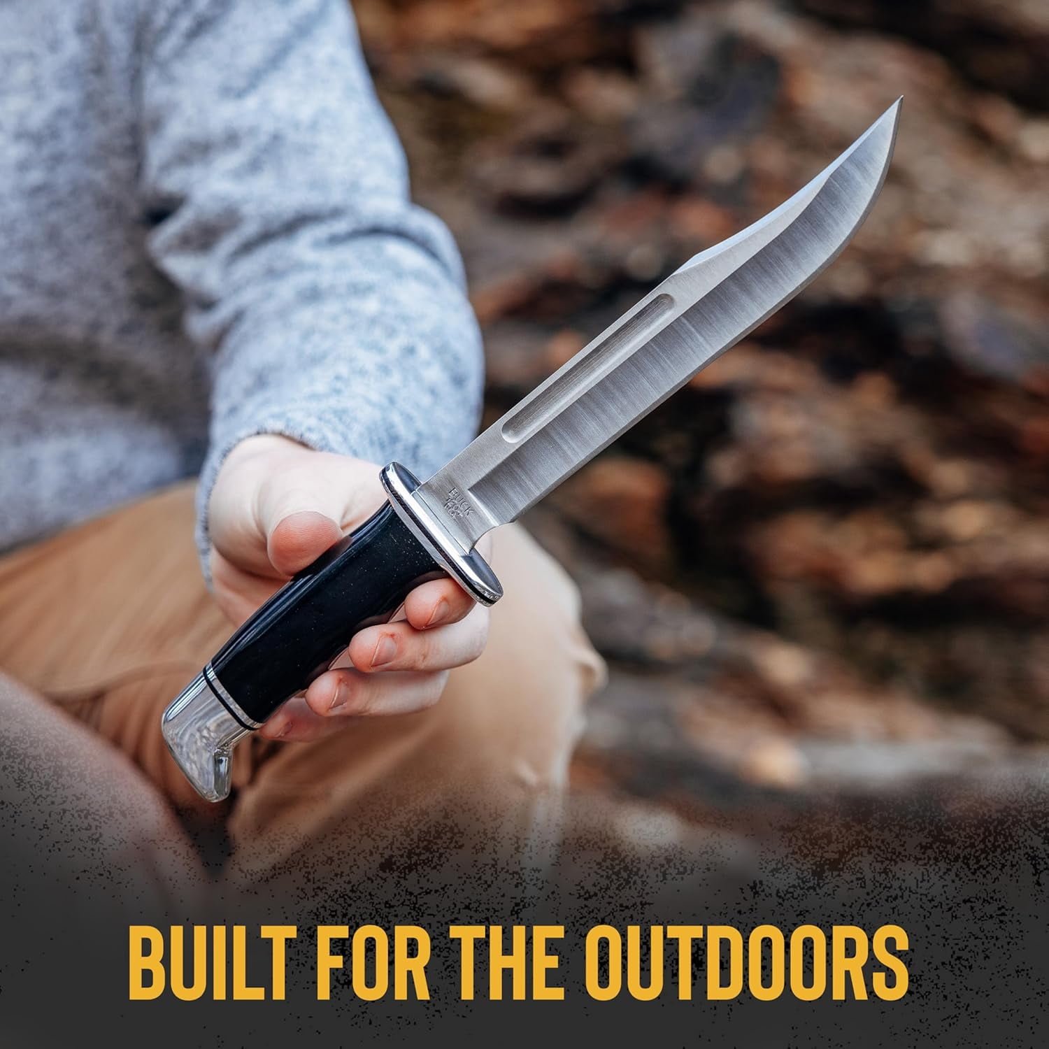 Buck Knives 120 General Hunting Knife, 7-3/8" Fixed Blade, Phenolic Handle, 8.3 oz