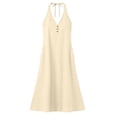 thumbnail image 5 of ChaoHeng Womens Dresses Sundresses for Ombre Gradient V Neck Sleeveless Long Flowy Summer Yellow M, 5 of 8
