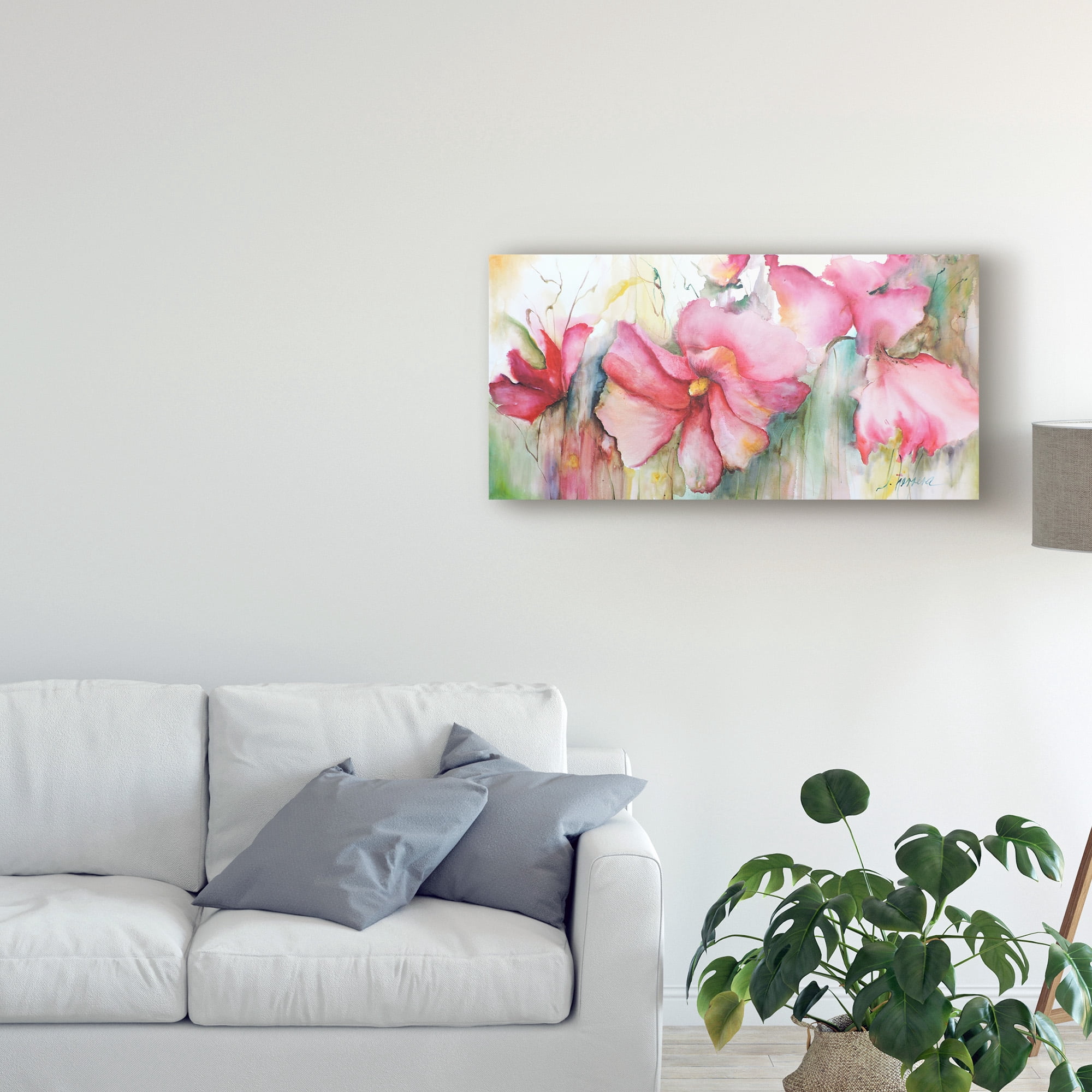 Trademark Fine Art 'Horizontal Flores III' Canvas Art by Leticia Herrera
