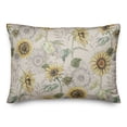 thumbnail image 2 of Creative Products Sunflower Pattern on Cream 20 x 14 Spun Poly Pillow, 2 of 3