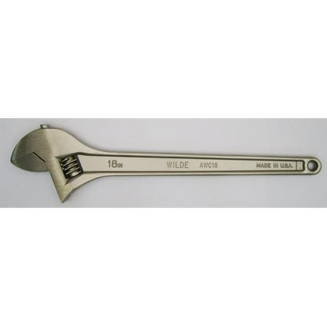 Wilde Tool Awc18/Cs 18 Adjustable Wrench-Plated Carded