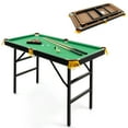 thumbnail image 1 of Costway 47" Folding Billiard Table Pool Game Table Indoor Kids w/ Cues Brush Chalk Green, 1 of 10