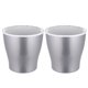 thumbnail image 1 of 2pcs Plastic Lazy Flower Pot Creative Gardening Planter Self Watering Plant Holder Water Storage Pot for Home (Silver, Middle Size), 1 of 5