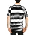 thumbnail image 2 of Hat and Beyond Men's Lightweight Stripe Pattern Short Sleeve Tee Shirt, 2 of 6