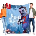thumbnail image 1 of Hello Neighbor - Hola Vecino anti-pilling, suave, ligera, esponjosa y acogedora de lujo para hogar y cocina – Perfecta para niños y adultos, 100 x 150 cm, 1 of 6