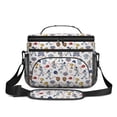 thumbnail image 2 of Baseball and Glove White Pattern Insulated Lunch Box for Women Men, Medium Leakproof Cooler Bag with Adjustable Strap, 10"x6.7"x8", 2 of 6