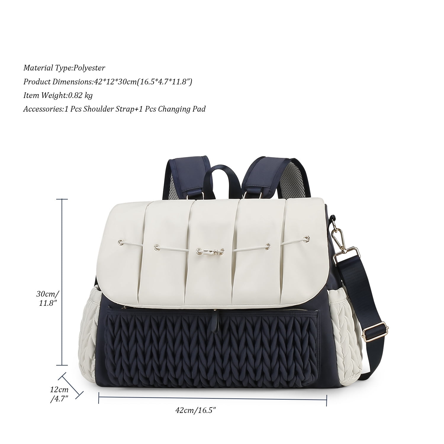 Sunyuer Convertible Diaper Bag Backpack, Waterproof Stylish Nappy Changing Bag, Travel Mummy Bag with Changing Pad & Shoulder Strap