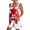 Red, variant on Women's Summer Casual Short Sleeve Jumpsuit Fashionable Printed Pocket Romper Comfortable Stylish Outfit