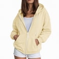 thumbnail image 2 of Towmus Drawstring Zip Up Hoodies for Women Fall Cute Jacket Oversized Casual Long Sleeve Sweatshirts Fall Spring Track Jackets with Pockets, 2 of 5