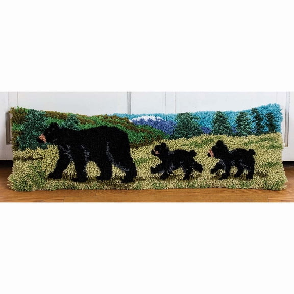 Herrschners® Black Bear Draft Dodger Latch Hook Kit