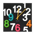thumbnail image 2 of Reloj de pared multicolor acrílico creativo con números huecos en 3D, reloj silencioso, decoración del dormitorio de de para hogar Negro BLESIY Reloj colgante de pared, 2 of 8