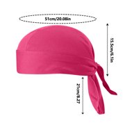 Sweat Wicking Do Rag Skull Cap Cooling Beanie Durag Head Wrap for Men Women Breathable Polyester Headwear for Sports Outdoor Black