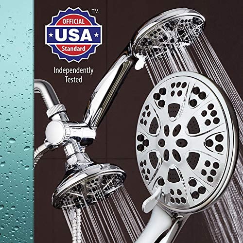 AquaDance Chrome Giant 5" 30 Mode 3-Way High Power Combo Shower Head & Handheld Separately or Together – Officially Independently Tested to Meet Strict US Quality & Performance Standards