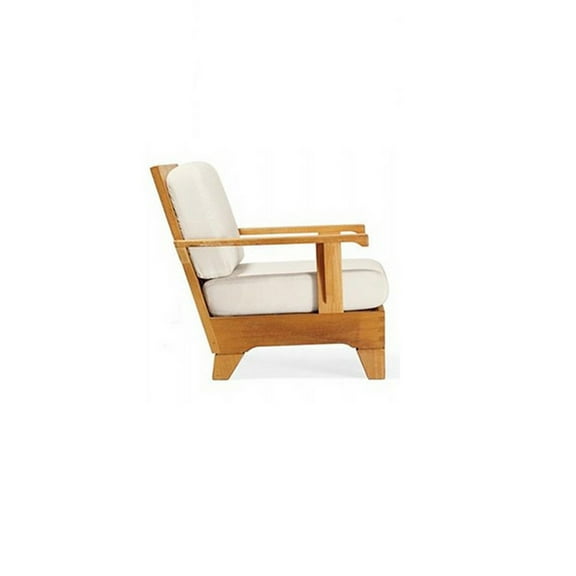 Caranas 1 Pc Lounge Chair Set: Lounge Chair With Cushions in Sunbrela Fabric #57003 Canvas White