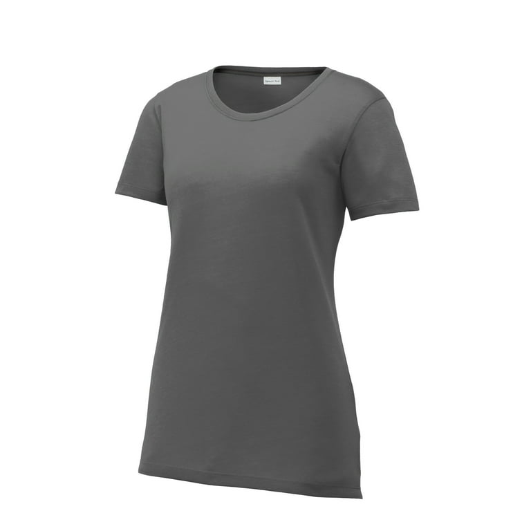 Sport Tek Adult Female Women Plain Short Sleeves T-Shirt Dark