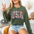 thumbnail image 3 of Floral USA Est 1776 Sweatshirt, 4th of July Sweatshirt, Independence Day Hoodie, Memorial Day Hoodie, Patriotic Women Sweatshirt, 3 of 3