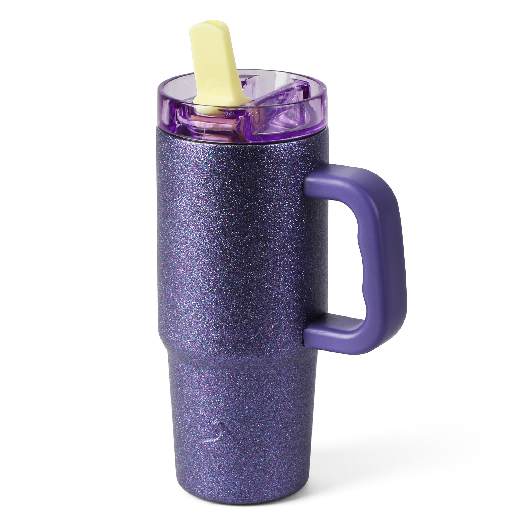 Termo de acero inoxidable aislado de 18 oz de edición limitada con asa, púrpura brillante 3