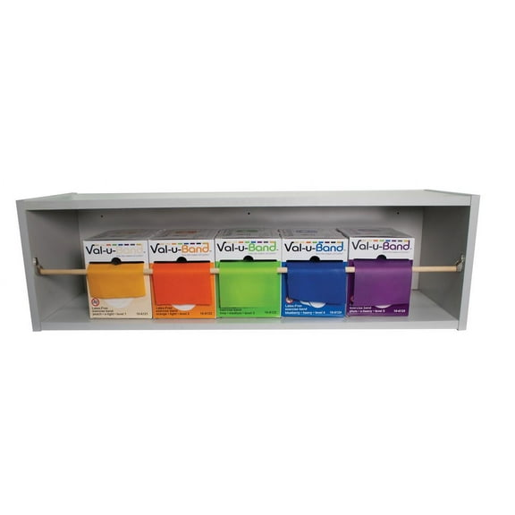 Val-u-Band, latex-free, 50 yard, 5 pc set (1 ea: peach through plum) w/Dispens-a-Band rack