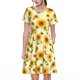 thumbnail image 1 of Disketp European-style Pattern Sunflower para Vestido de Manga Corta para Mujeres, Vestidos de Verano para Mujeres, Casual y Holgado para la Playa, 1 of 6