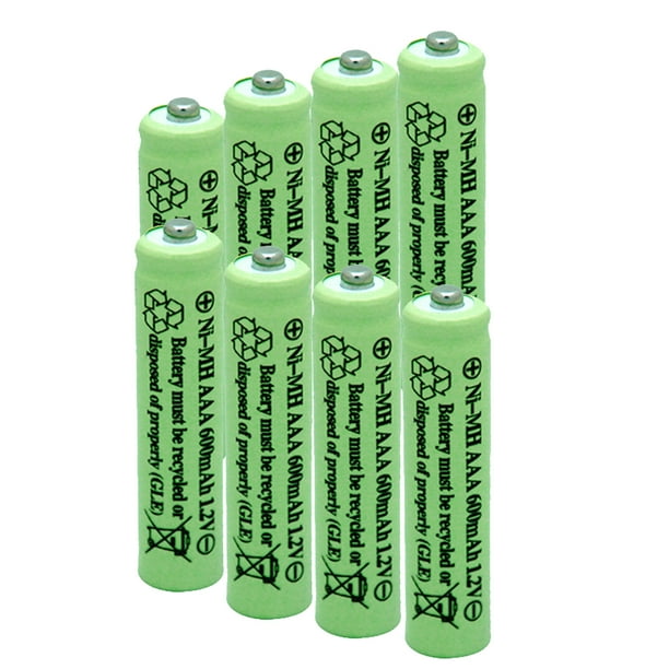 8 Pack Rechargeable AAA Batteries NiMH, High Capacity Low Self