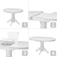 thumbnail image 3 of CorLiving Dillon Oval Wood Pedestal Indoor Dining Table with Butterfly Leaf Extender, 3 of 8