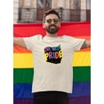 thumbnail image 2 of Live With Pride Banner T-Shirt Men -Smartprints Designs, Male Small, 2 of 4