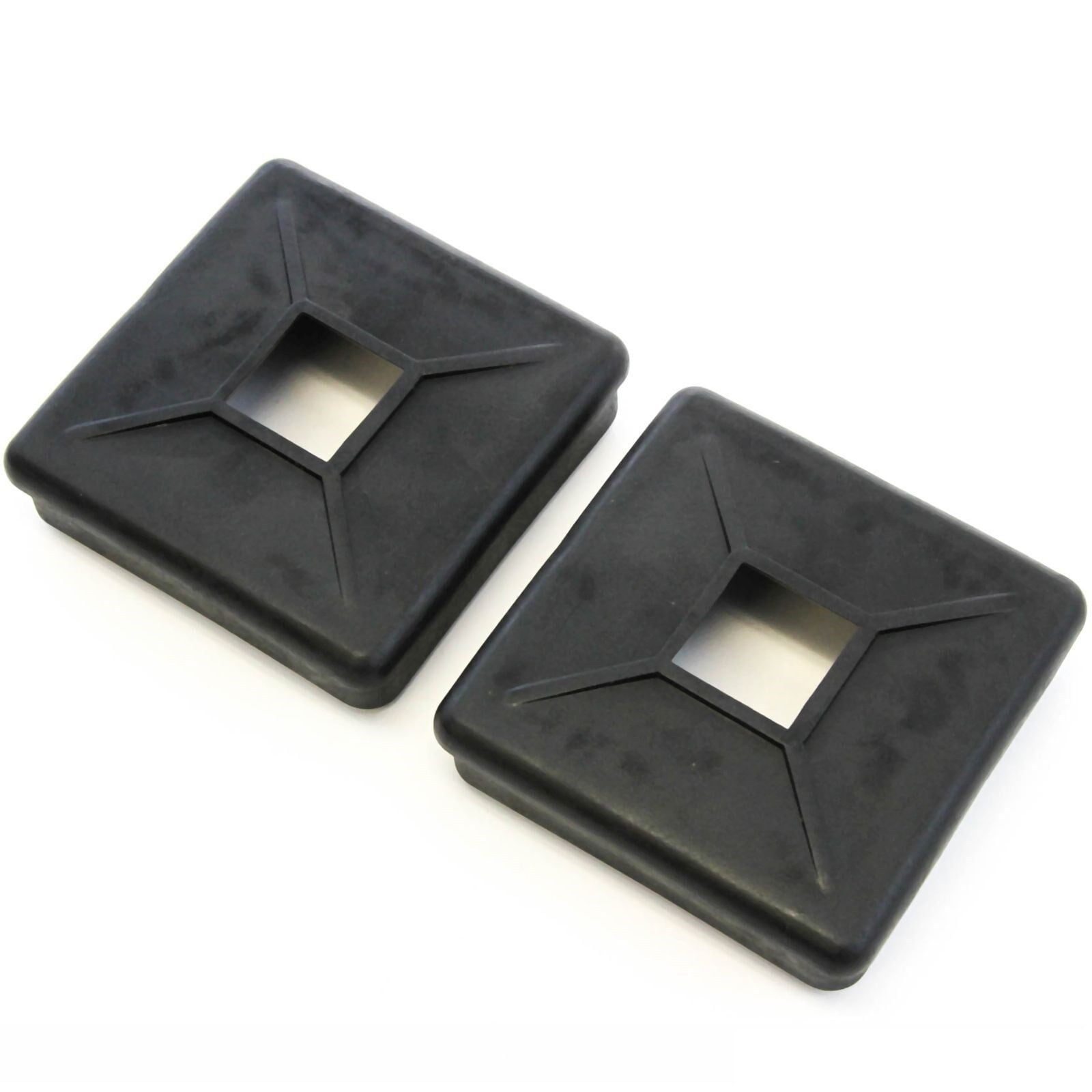 Pair 4" Square Bumper Plug End Cap Cover RV Camper Trailer Vented New