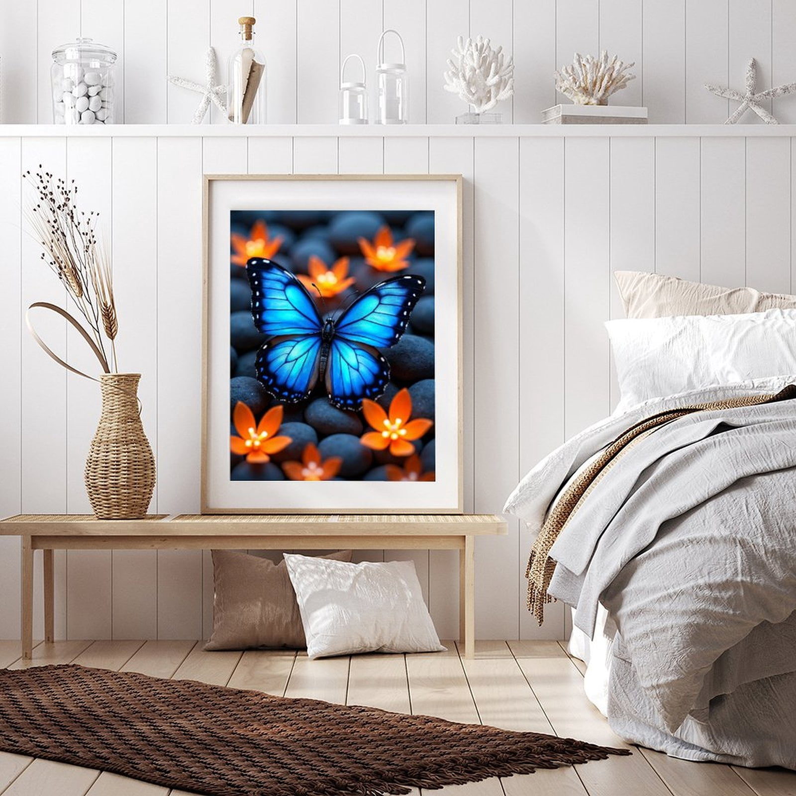 Diamond Art Kit for Adults, Modern Butterfly Azure Print No.1163 Diamond Painting for Adults Beginners, 5D DIY Diamond Art Painting Kits, Colorful Diamond Painting Craft for Home Decor 12x16