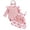 Pink, variant on mgoYE Baby Girls Fall Outfit Ruffle Romper Bow Print Suspender Tutu Skirt Headband 3PCS Infant Toddler Dresses