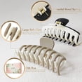 thumbnail image 3 of 4.8 pinzas de pelo extra grandes para cabello largo y grueso, pinzas de plátano grandes de sujeción fuerte para mujeres y niñas, pinzas de mandíbula resistentes y antideslizantes para cabello fin, 3 of 5