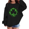 thumbnail image 2 of Otqutp St Patricks Day Sweatshirt for Teen Girls Pullover Crewneck Sweatshirts Kids Long Sleeve Irish Shamrock Graphic Hoodie Shirt, 2 of 8