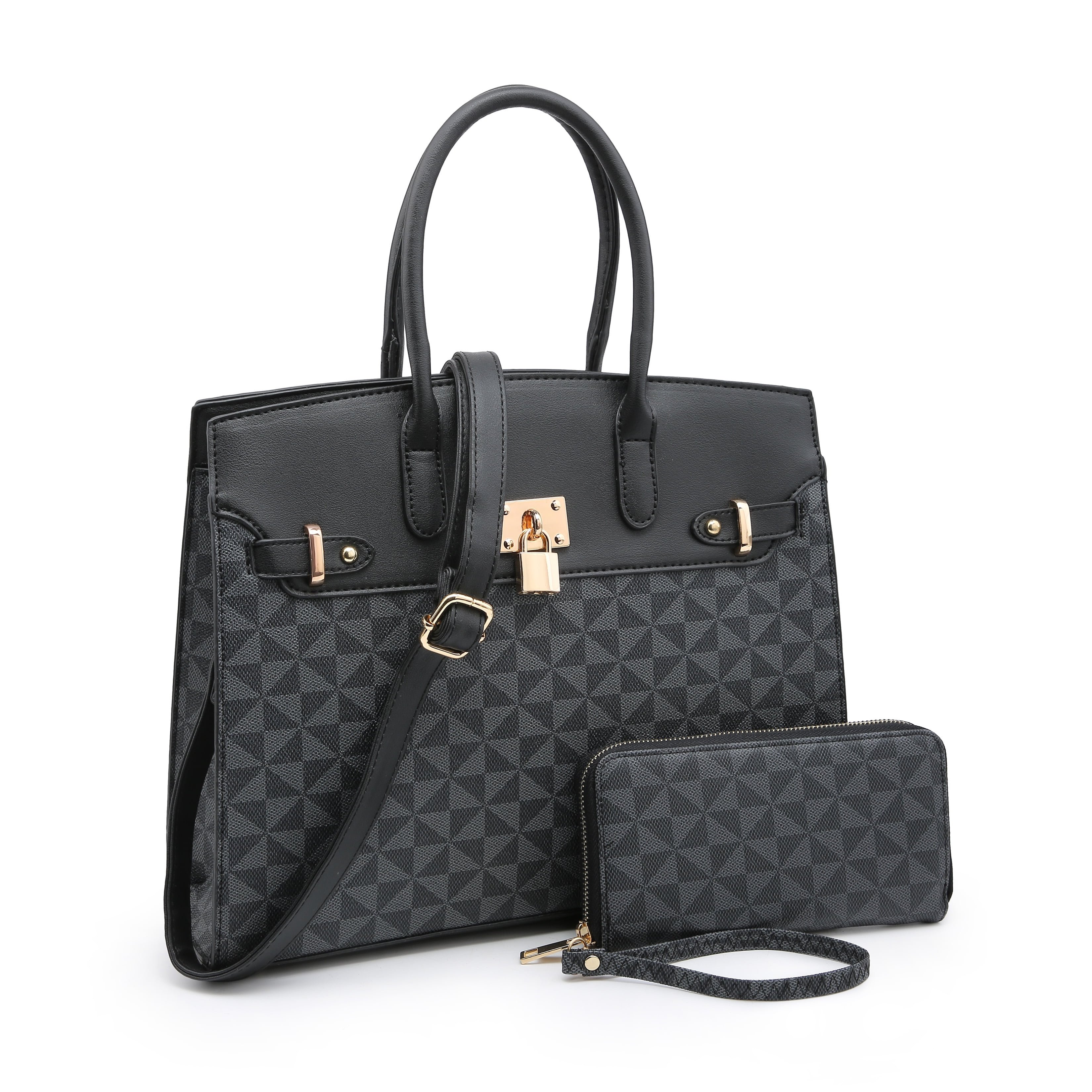 POPPY - 2020 New POPPY Handbags Set 2 in 1 Women&#39;s Top Handle Satchel Totes Handbag with Wallet ...