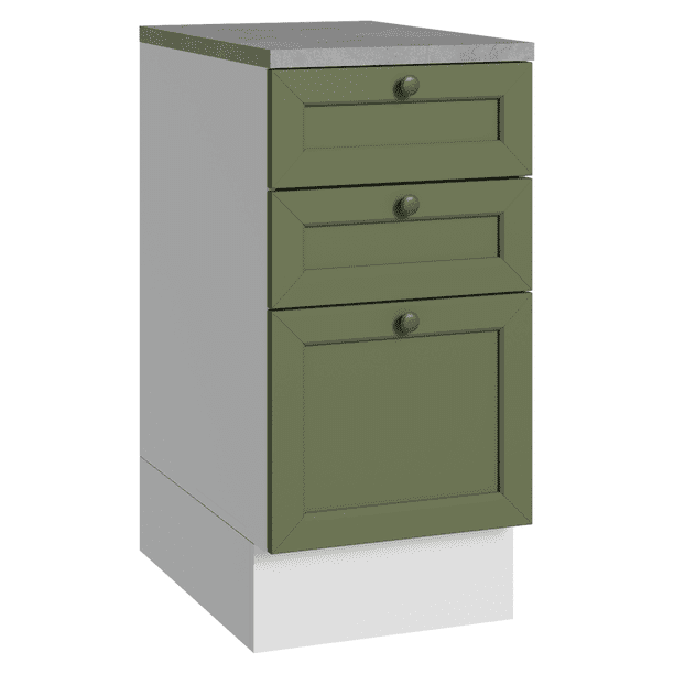 Gabinete Bajo Cocina Madesa Vik 40cm Con 3 Cajones BV
