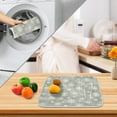 thumbnail image 6 of White Snowflakes Dish Drying Mat for Kitchen, Quick Drying Absorbent Soft Durable 16" x 18", 6 of 10
