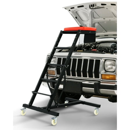 VEVOR Top Automotive Creeper, Engine Creeper with Adjustable Height 45.7" to 66.3", 400 LBS Capacity High Creeper, 4 Swivel Caster Wheels, Heavy Duty Creeper for Auto Repair and Maintenance