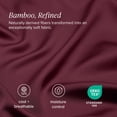 thumbnail image 4 of Bare Home Bamboo Sheet Set - Made from Rayon Fibers - Deep Pockets - 3 Piece - Twin, Burgundy, 4 of 9