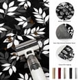 thumbnail image 5 of Area Rugs 5'x7', White Leaves Carpet Runner Indoor Outdoor Rugs Home Decor Aesthetic, Black Vintage Spring Botanical Leaf Plants Non Slip Mats Washable Accent Rug for Living Room Bedroom, 5 of 8