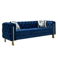 thumbnail image 2 of Modern Velvet Sofa Blue 53711, 2 of 5