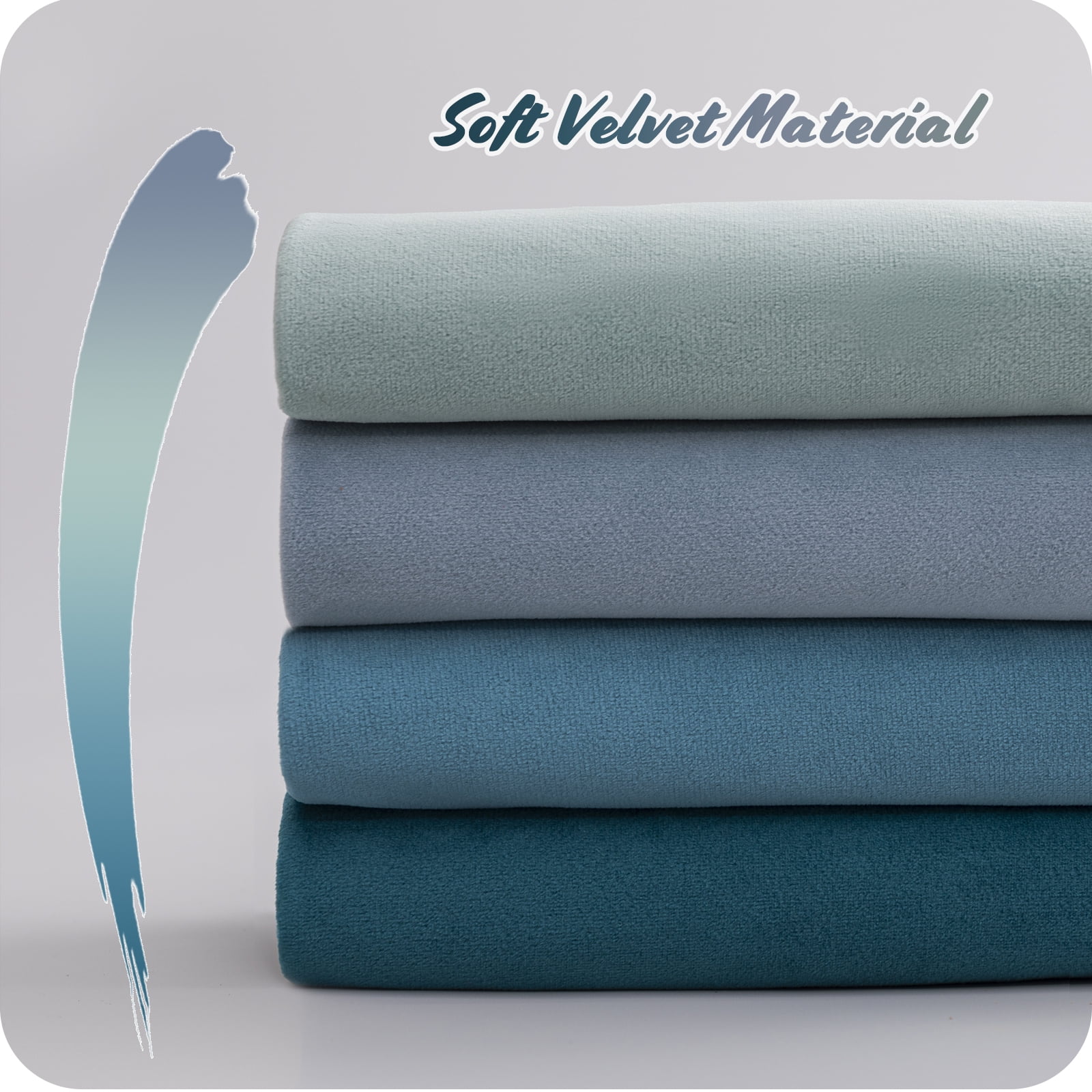 NOSTHEART Decorative Throw Pillow Covers Cushion Cases, 18x18 inch Set of 4 Luxury Soft Velvet Square Couch Pillow Covers for Sofa Bedroom Car Home Decor