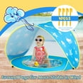 thumbnail image 6 of Wilwolfer Baby Beach Tent for Toddlers Blue Pop up Beach Toys Sun Shelter UV Protection Shade, 6 of 9