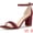 Burgundy, variant on Women's Buckle Ankle Strap High Chunky Heel Sandals Haze Blue 10