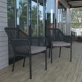 thumbnail image 3 of Flash Furniture Kallie Aluminum/Wicker Patio Club Chairs - Set of 2 - Gray, 3 of 9