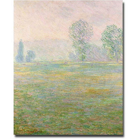 Trademark Fine Art "Meadows in Giverny 1885" Canvas Wall Art by Claude Monet