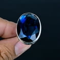 thumbnail image 2 of Iolite Oval Gemstone Handmade Ethnic 925 Sterling Silver Adjustable Ring VJ 1205, 2 of 4