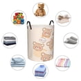thumbnail image 2 of DouZhe Waterproof Collapsible Large Laundry Baskets, Cartoon Bear Cute Animal Prints Circular Hamper with Handles, 2 of 7