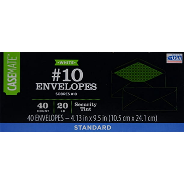 PEN+GEAR Size 10 (41/8 in. x 91/2 in.) Business Envelopes, Security