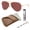 Polished Arista Gold Frame | Dark Violet Lens, variant on RBR0101S AVIATOR REVERSE Pilot Shaped Non-Polarized Sunglasses for Men & Women - Includes Official RAYBAN Eyewear Kit - Ideal Formal & Casual Wear Sunglasses - Violet Lens
