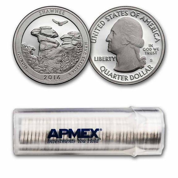 2016-S ATB Quarter Shawnee 40-Coin Roll Proof (Silver)