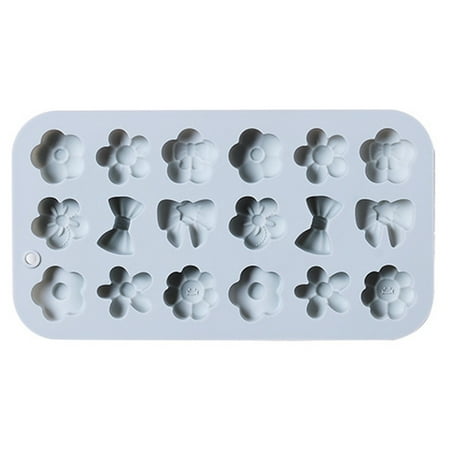 

Hloma 18 Cavities Non-sticky Demoulding Chocolate Mold Bowknot Flower Shaped Silicone Cake Mould Kitchen Gadget