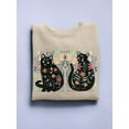 thumbnail image 3 of Folksy Felines A Sweatshirt Women -Annie Warren Designs, Female 4X-Large, 3 of 4